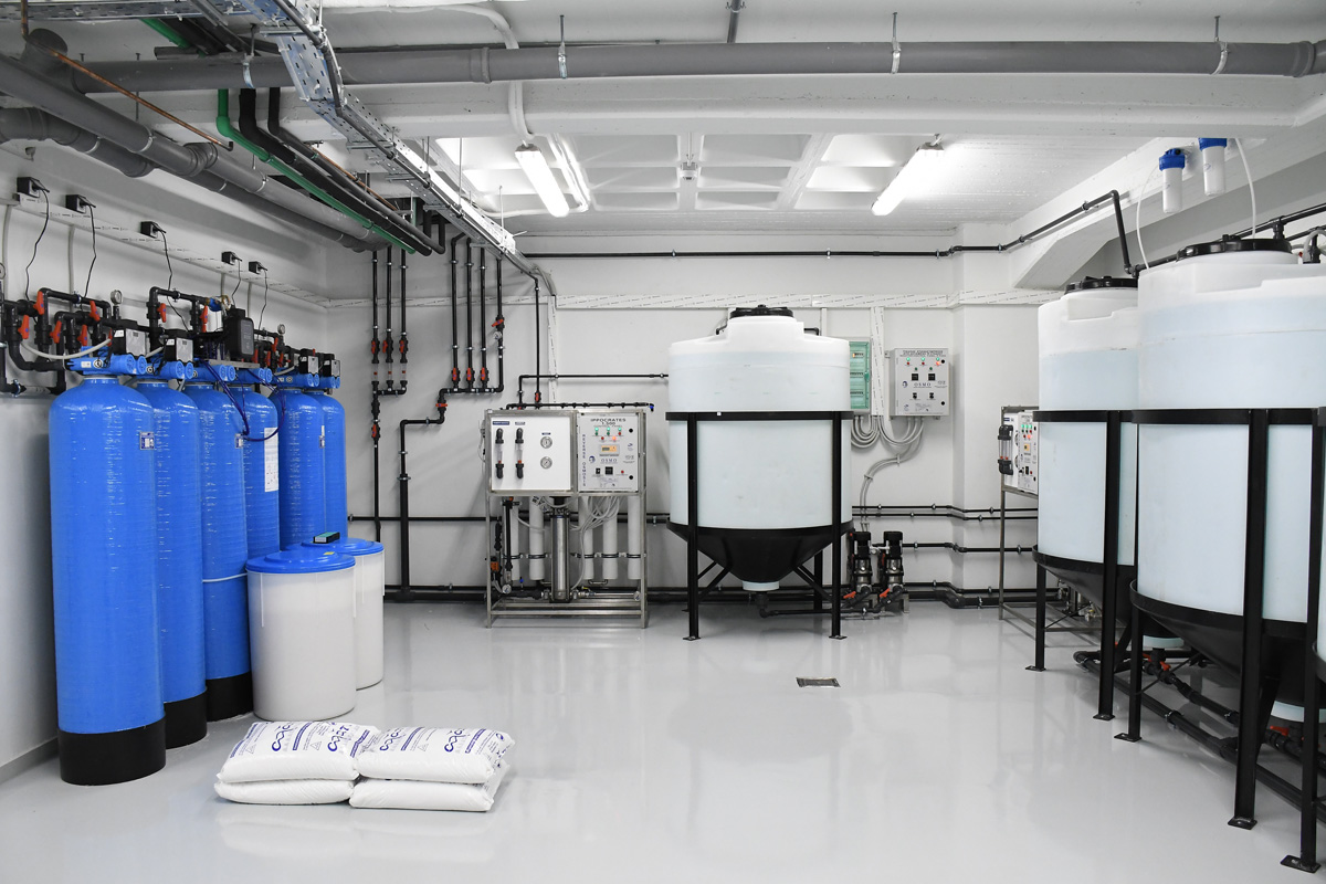 Water processing engine room Dual - Reverse osmosis