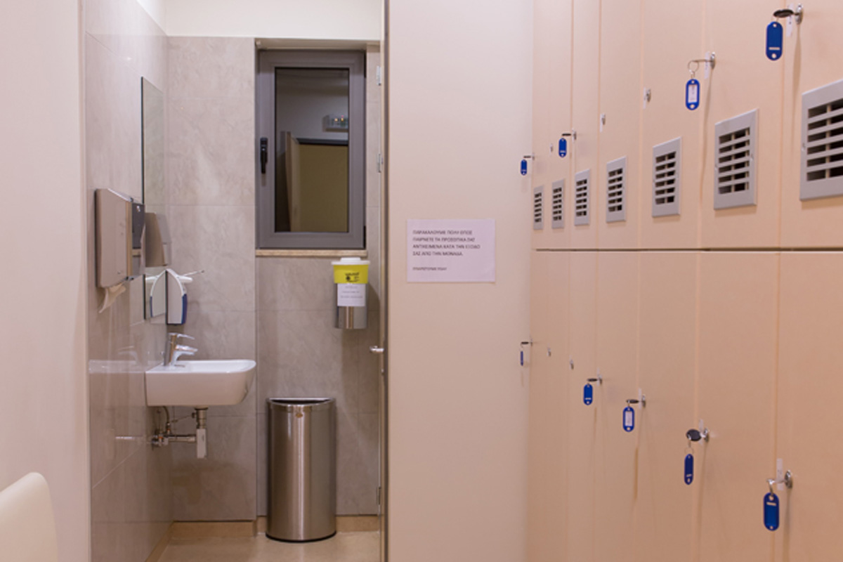 Changing rooms for patients
