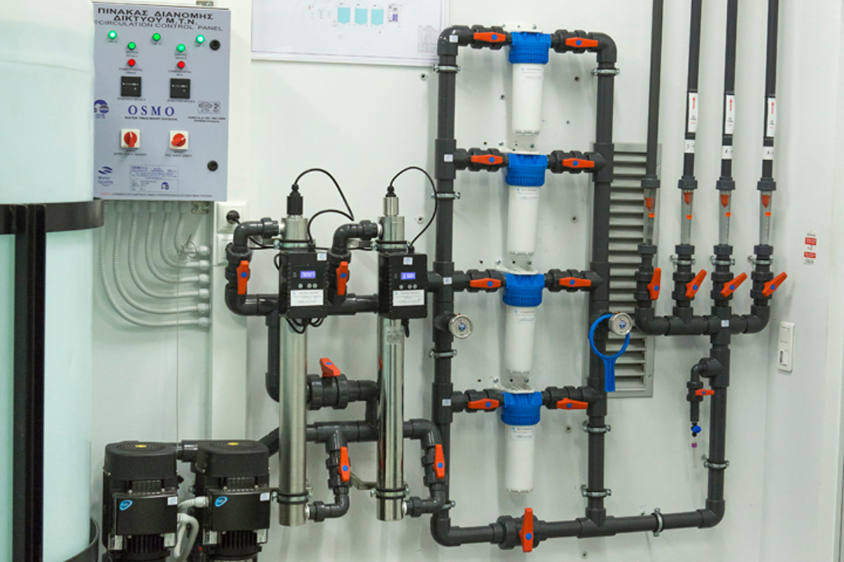 Water processing engine room Dual - Reverse osmosis