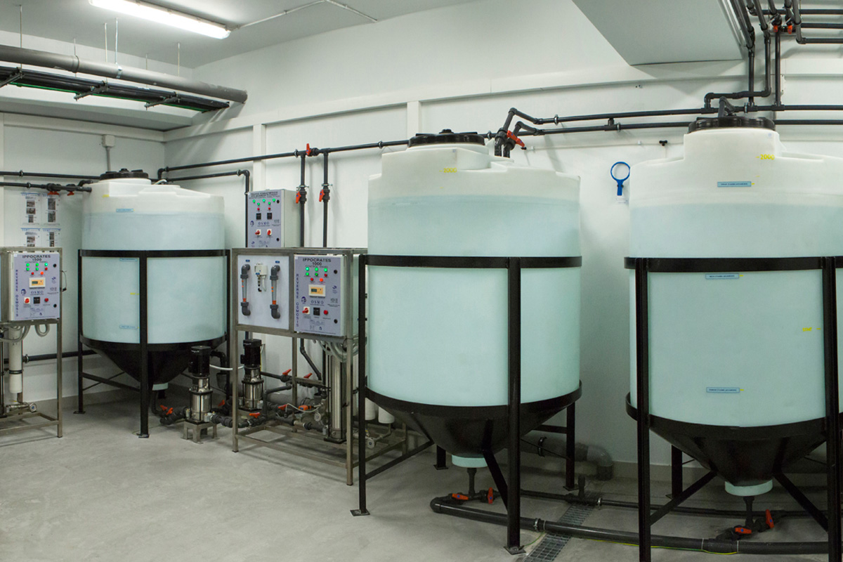 Water processing engine room Dual - Reverse osmosis