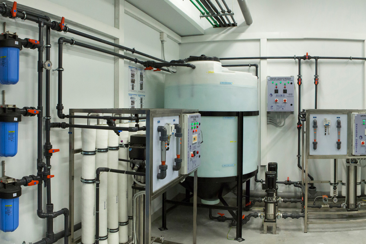 Water processing engine room Dual - Reverse osmosis